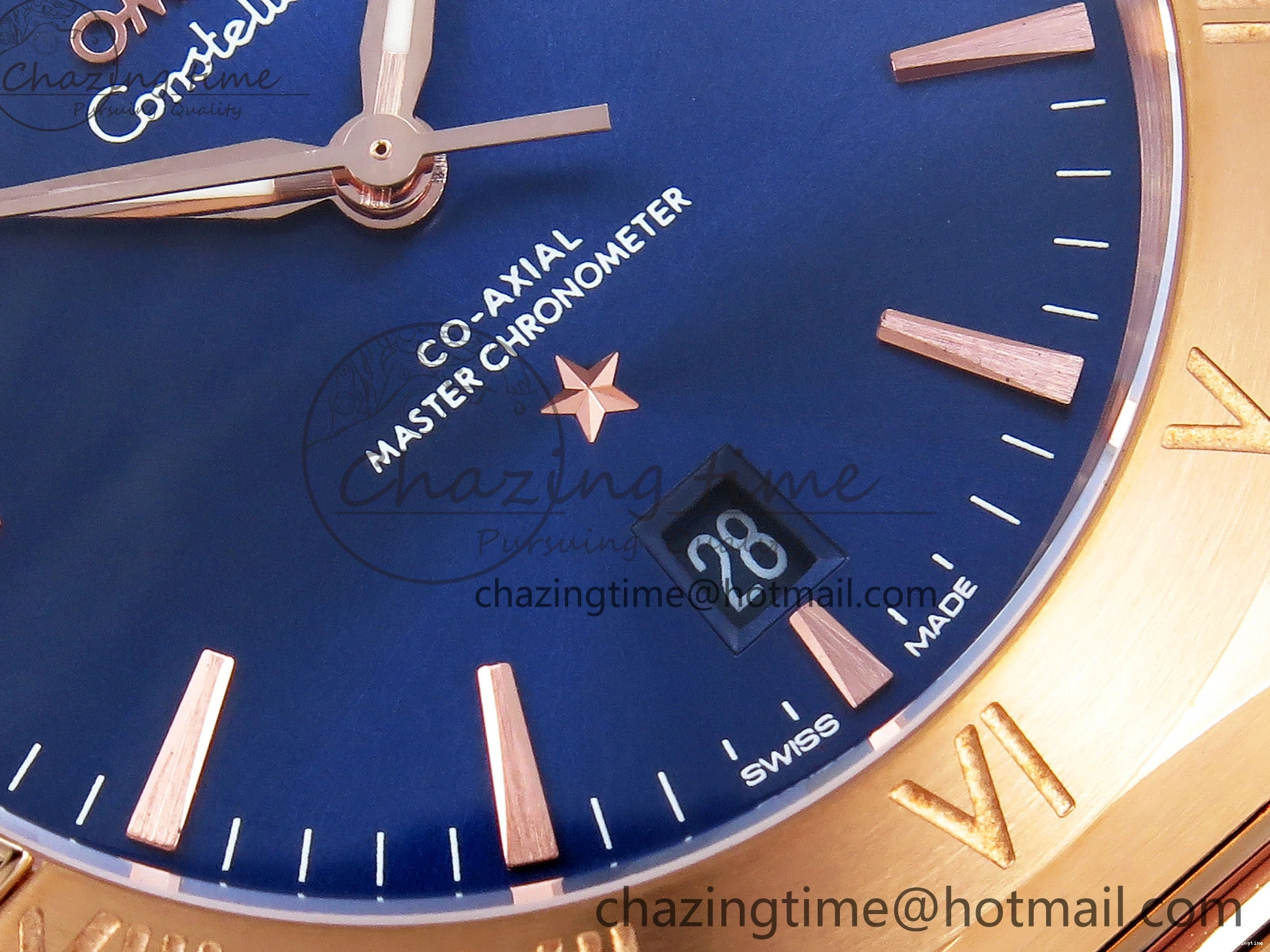 0327 Constellation 39mm RG ASWF 1:1 Best Edition Blue Dial on RG Bracelet A Practical 7778